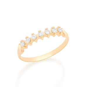 GOLD RING WITH ZIRCONIA