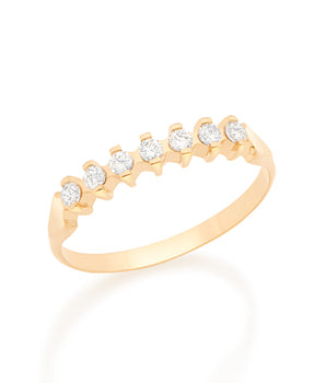 GOLD RING WITH ZIRCONIA