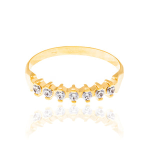 GOLD RING WITH ZIRCONIA
