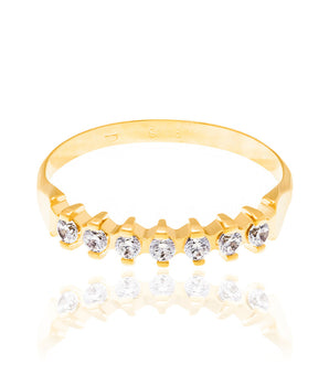 GOLD RING WITH ZIRCONIA