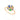 GOLD ABSTRACT RING IN BLUE AND GREEN