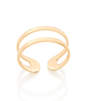 GOLD DOUBLE ADJUSTABLE RING