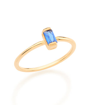 GOLD RING WITH ZIRCONIA