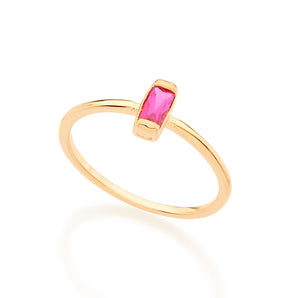 GOLD RING WITH ZIRCONIA