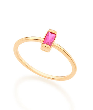GOLD RING WITH ZIRCONIA