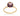 GOLD RING WITH CRYSTAL AND ZIRCONIA