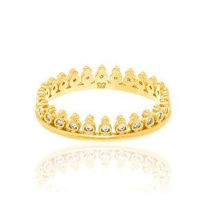 GOLD RING WITH ZIRCONIA