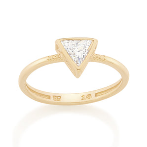 GOLD RING WITH ZIRCONIA