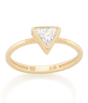 GOLD RING WITH ZIRCONIA
