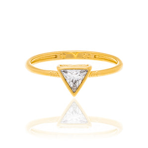 GOLD RING WITH ZIRCONIA
