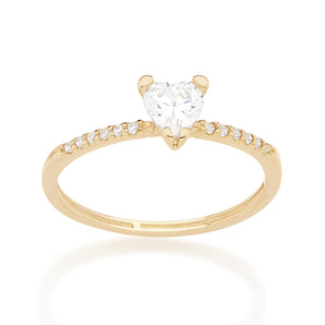 GOLD RING WITH ZIRCONIA