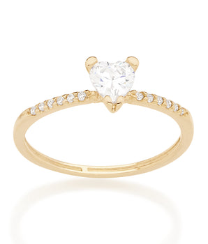 GOLD RING WITH ZIRCONIA