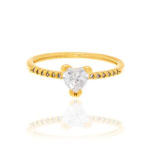 GOLD RING WITH ZIRCONIA