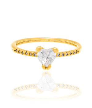 GOLD RING WITH ZIRCONIA