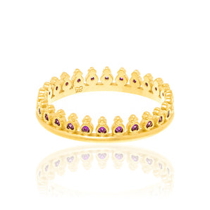 GOLD RING WITH ZIRCONIA