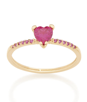 GOLD RING WITH ZIRCONIA