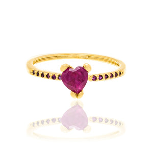 GOLD RING WITH ZIRCONIA