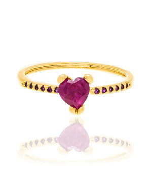 GOLD RING WITH ZIRCONIA