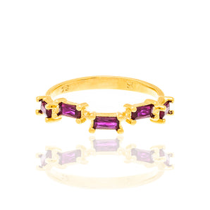 GOLD RING WITH ZIRCONIA