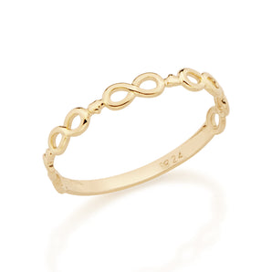 SKINNY INFINITY RING 18K GOLD PLATED