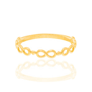 SKINNY INFINITY RING 18K GOLD PLATED
