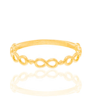 SKINNY INFINITY RING 18K GOLD PLATED