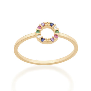 GOLD RING WITH ZIRCONIA