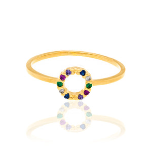 GOLD RING WITH ZIRCONIA