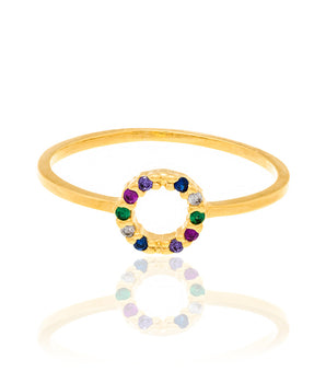 GOLD RING WITH ZIRCONIA