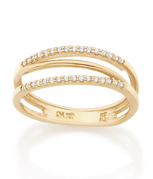 GOLD RING WITH ZIRCONIA