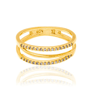GOLD RING WITH ZIRCONIA