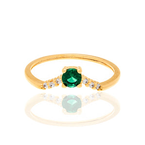GOLD RING WITH ZIRCONIA