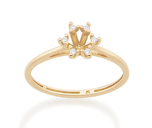 GOLD RING WITH ZIRCONIA