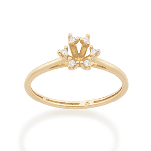 GOLD RING WITH ZIRCONIA