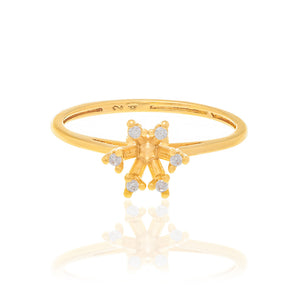 GOLD RING WITH ZIRCONIA