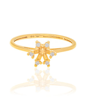 GOLD RING WITH ZIRCONIA