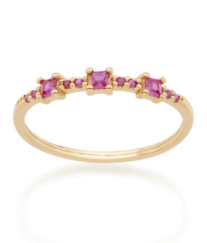 GOLD RING WITH ZIRCONIA