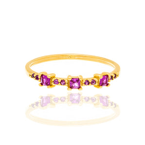 GOLD RING WITH ZIRCONIA