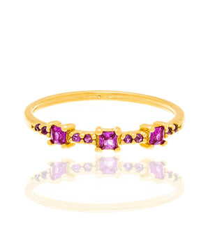 GOLD RING WITH ZIRCONIA
