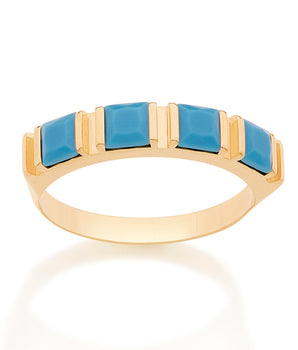 GOLD RING WITH CRYSTAL