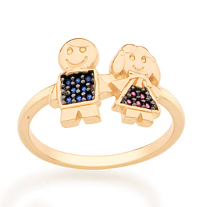 GOLD RING WITH ZIRCONIA
