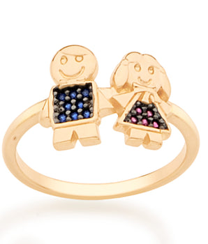 GOLD RING WITH ZIRCONIA