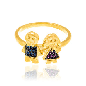 GOLD RING WITH ZIRCONIA