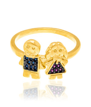 GOLD RING WITH ZIRCONIA