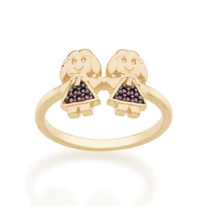 GOLD RING WITH ZIRCONIA