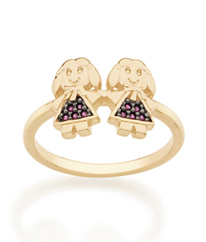 GOLD RING WITH ZIRCONIA