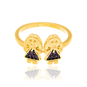 GOLD RING WITH ZIRCONIA