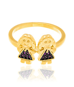 GOLD RING WITH ZIRCONIA