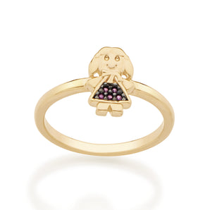 GOLD RING WITH ZIRCONIA