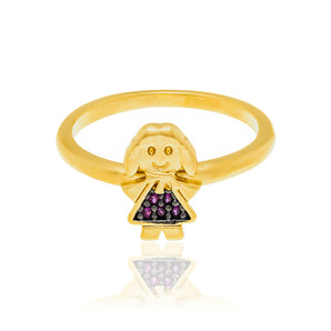 GOLD RING WITH ZIRCONIA